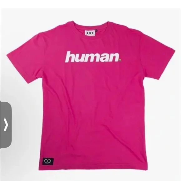NWT New Queer Eye Graphic T-Shirt Tee "human" Unisex Magenta Pink XL LGBTQ - Picture 4 of 6